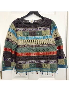 Sandy Starkman Vintage 2000’s Dead Stock Crochet Sweater New Size M